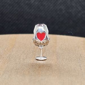NWT S925 Sterling Silver Wine Glass Charm For Charm Bracelets